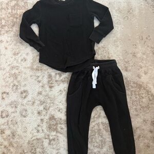 Little Bipsy Black Kids Jogger Set